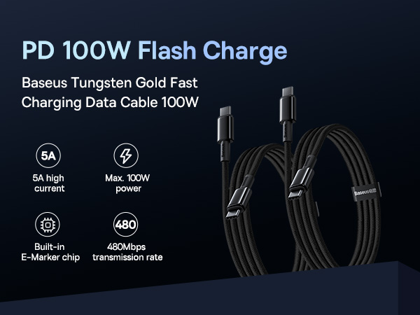 100W USB C to USB C Cable 2Pack