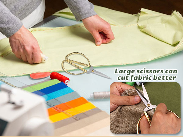 Large scissors can cut better