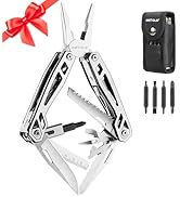 WETOLS Multitool Needle Nose Pliers,21-in-1 Stainless Steel Multi Tool Pocket Knife with Screwdri...