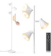 SIBRILLE 36W LED Tree Floor Lamp, Dimmable Tall Standing Lamp with Remote &amp; Touch Control, 4 Colo...