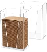 Suwimut 2 Pack Coffee Cup Sleeve Holder, Acrylic Hot Collar Jacket Organizer for Bulk Storage, Cl...
