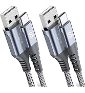 sweguard USB to USB C Cable [2-Pack, 6.6ft] Nylon Braided USB A to Type C Charger Cord Fast Charg...