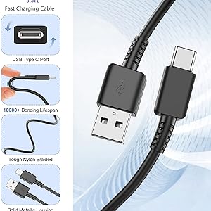 samsung charger type c cable