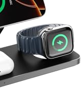 3-in-1 Wireless Charging Station with Qi2 for iPhone 16 Pro/16/16 Pro Max/14 Pro/14/14 Pro Max, f...