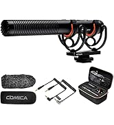COMICA VM20 Shotgun Microphone, Professional Super Cardioid Video Mic with Shock Mount, Camera Mi...