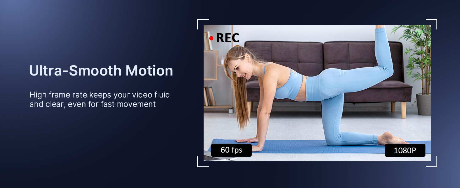 A woman is doing a yoga livestream.