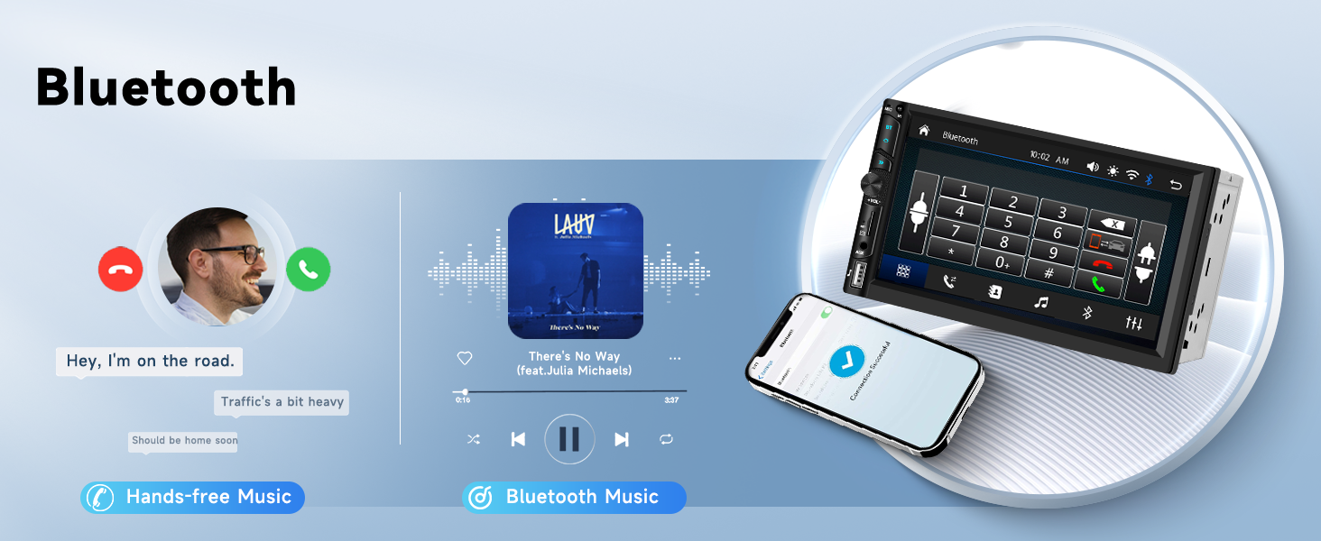 Bluetooth hands-free call and music
