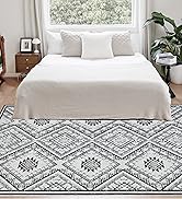 Joydeco 5x7 Area Rugs for Living Room, Machine Washable Vintage Area Rugs, Low Pile Non Slip Carp...