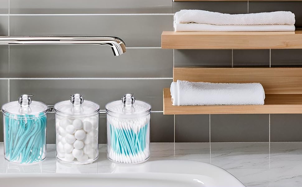 qtip holder; q tip holder; qtip holder bathroom set; cotton swab holder;cotton ball holder