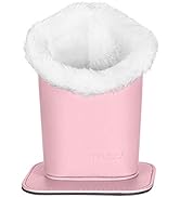 MOSISO Eyeglasses Holder, Plush Lined PU Leather Stand Case with Magnetic Base