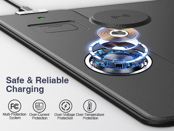 wireless charging desk mat