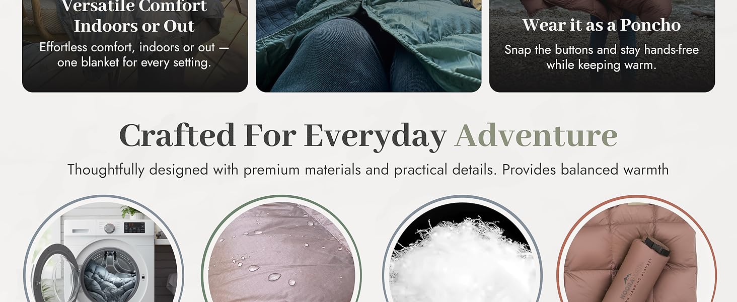 Versatile comfort indoors or out or wear it as a poncho