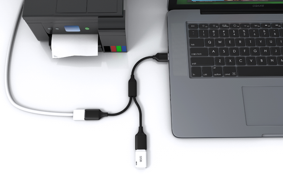 USB Splitter Cable 1 in 2 Out