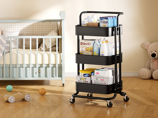 rolling cart with wheels