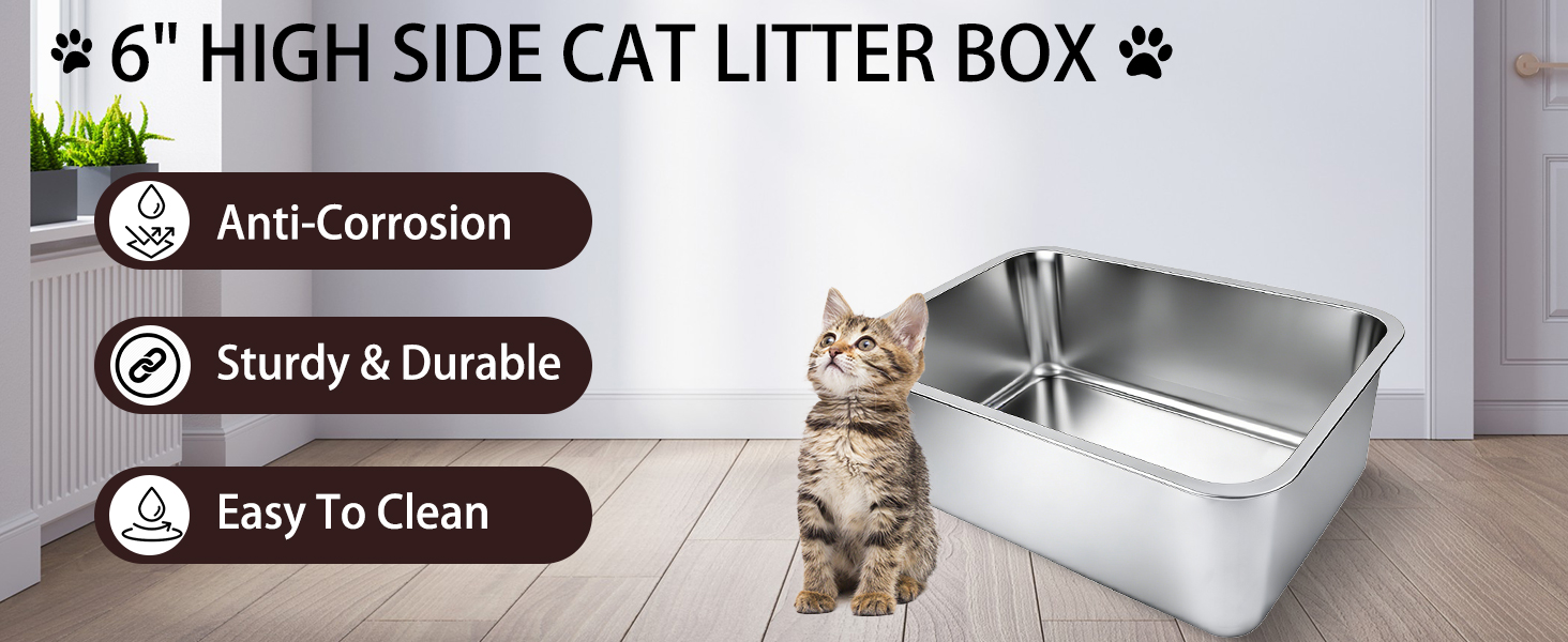 Stainless Steel Cat Litter Box