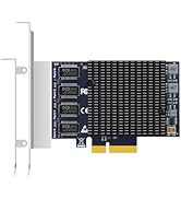 GLOTRENDS LE8245(A3) 2.5Gb Network Card with 4 RJ45 Ports, Internal Ethernet NIC for PC, PCIE X4 ...