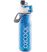 O2COOL Mist 'N Sip Misting Water Bottle 2-in-1 Mist and Sip Function with No Leak Pull Top Spout ...