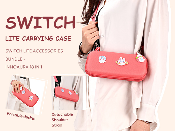 nintendo switch lite case coral