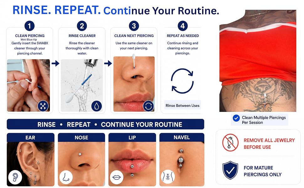 MULTIPLE PIERCING CLEANINGS