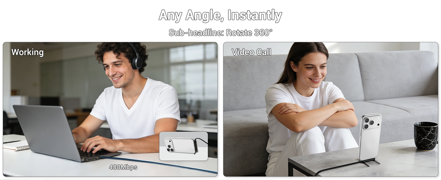 Invisible Holder Charger Cable