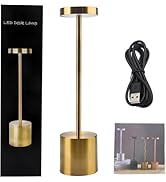 MIOBLUE Golden Wireless LED Desk lamp with Three Color stepless dimming by Touch - Fashionable In...