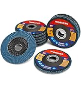 WORKPRO 10-Pack Flap Discs, 4-1/2-inch, Arbor Size 7/8-inch, T29 Zirconia Abrasive Grinding Wheel...