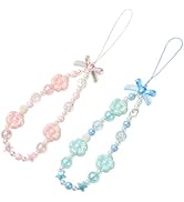 BEEFLYING Beaded Phone Wrist Strap, Glass Crystal Beads Phone Charm Strap Wristlet Cellphone Lany...