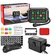 Nilight 6 Gang Switch Panel Universal Circuit Control Relay System with Fuse Wiring Harness Autom...