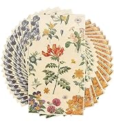 Floral Paper Napkins for Plates-60pcs Disposable Flower Guest Long Napkins for Party/Wedding/Birt...