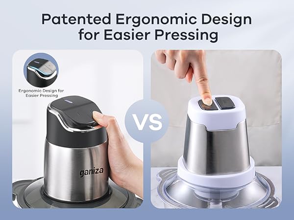 Upgraded Ganiza food processors for effortless use, and easier pressing.