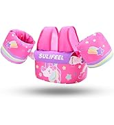 SULIFEEL Kids Swim Vest Toddler Floaties for 20-66 Pounds Girls and Boys, with Removable Arm Wate...