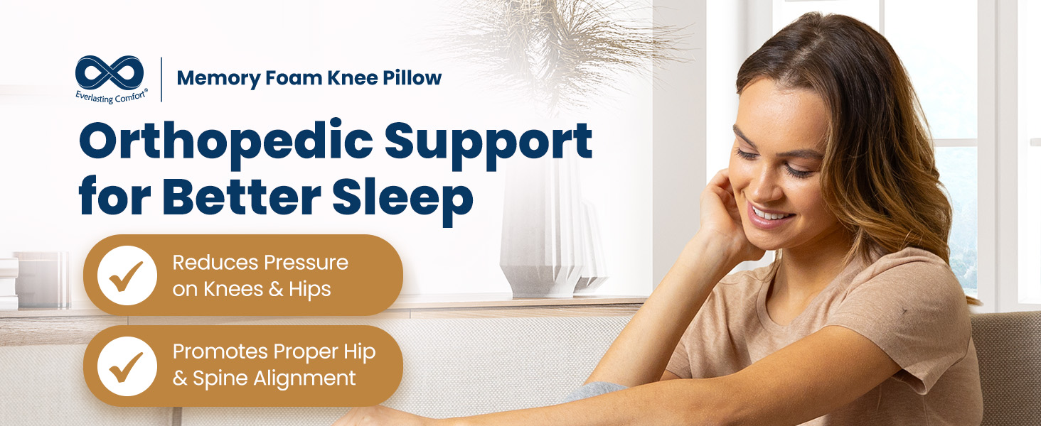 Memory Foam Knee Pillow Side Sciatica Pain Relief Pillow Support Leg Alignment Back Hip