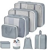 Easortom Packing Cubes for Suitcases, Travel Packing Organizers Cubes, Suitcase Luggage Organizer...