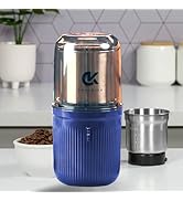 COOLKITS Coffee Grinder [ 170g / 5.7 OZ ], Shockproof Herb Grinder in Blue Color, Spice grinder w...