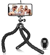 Phone Tripods, Flexible Tripods and Portable Adjustable Tripod with Wireless Remote, Compatible w...