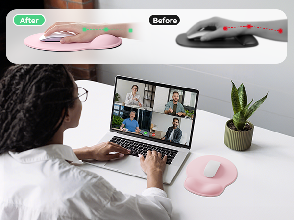 mouse pad with wrist support