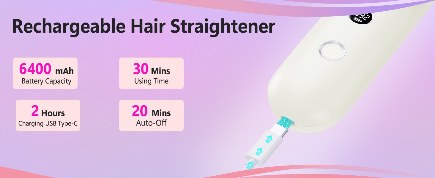 cordless hair straightener brush