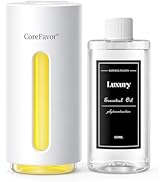 CoreFavor Waterless Essential Oil Diffuser with 120ml Oil, Portable Battery-Operated Cold Air Aro...