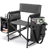 Lightweight collapsible sports chair with carry bag and shoulder strap for hiking and beach trips.