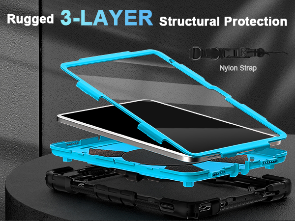 10.9 inch ipad case 10th generation with built-in screen protector