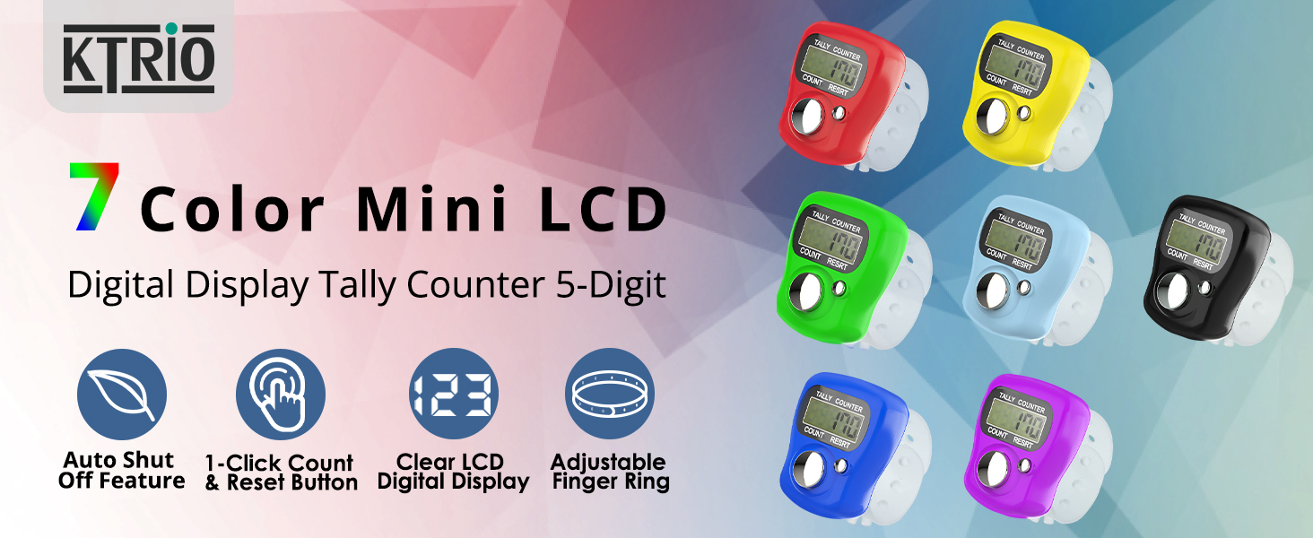 Electronic Finger Counter, Mini LCD Digital Display Tally Counter