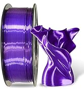 Silk Shiny Luster Dark Violet Purple PLA 3D Printing Filament, 1KG 2.2Lbs 1.75mm 3D Print Materia...