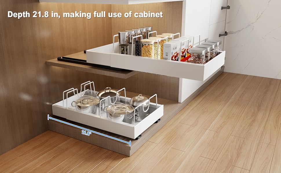 expandable pull out cabinet organizer