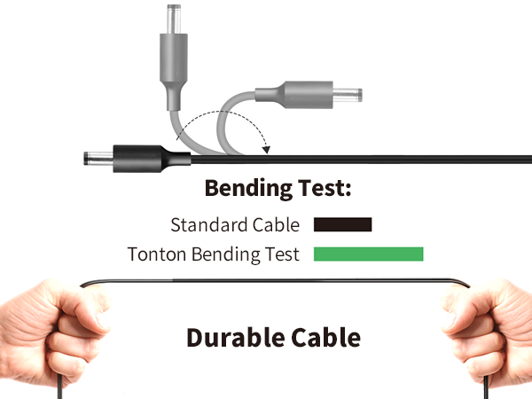 duarble power adapter 12v 1a power cable
