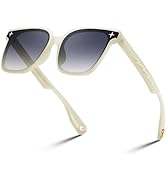 FEISEDY Trendy Oversized Sunglasses Women Shiny Square Vintage Cute Simple Men Sun Glasses UV400 ...