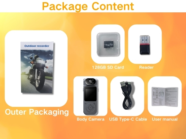 bodycam camera with audio 4k body mounted video cameras