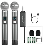 Phenyx Pro Dual Digital Wireless Microphone System, w/2 Handheld Dynamic Microphones,15 UHF Frequ...