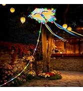 Toodour Solar Outdoor Lights, 2.9Ft 174 LED Solar Camping Lights Kite Butterfly Lights with 8 Mod...
