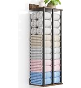 WeGXY Towel Racks for Bathroom Wall Mounted with Wooden Storage Shelf, Updated 3 Bar Metal Towel ...