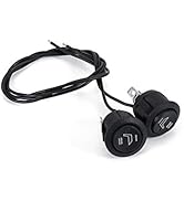 EVGATSAUTO Auto Seat Round Switch Kit, 2X Car Seat Switch with Position Lights, Universal 3 Pin H...